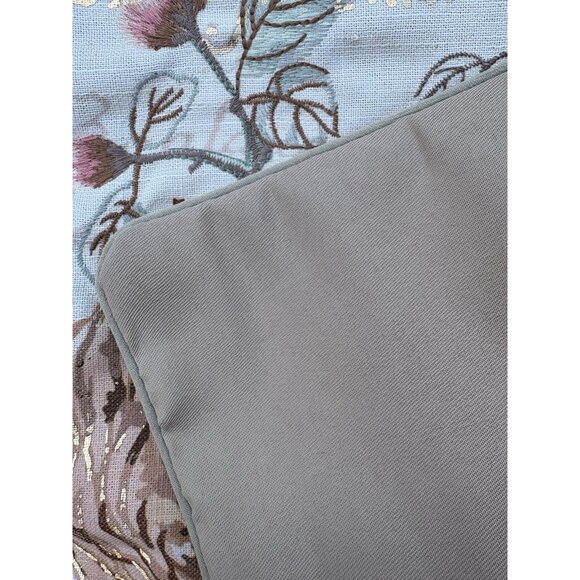 Birds Nest Table Runner Embroidery Spring Summer French Lettering 70x16” - Picture 6 of 8